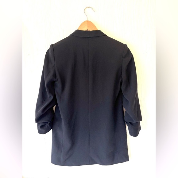 Babaton Aritzia Black Serif Collared Open Face Exposed Blazer Jacket - Picture 8 of 9